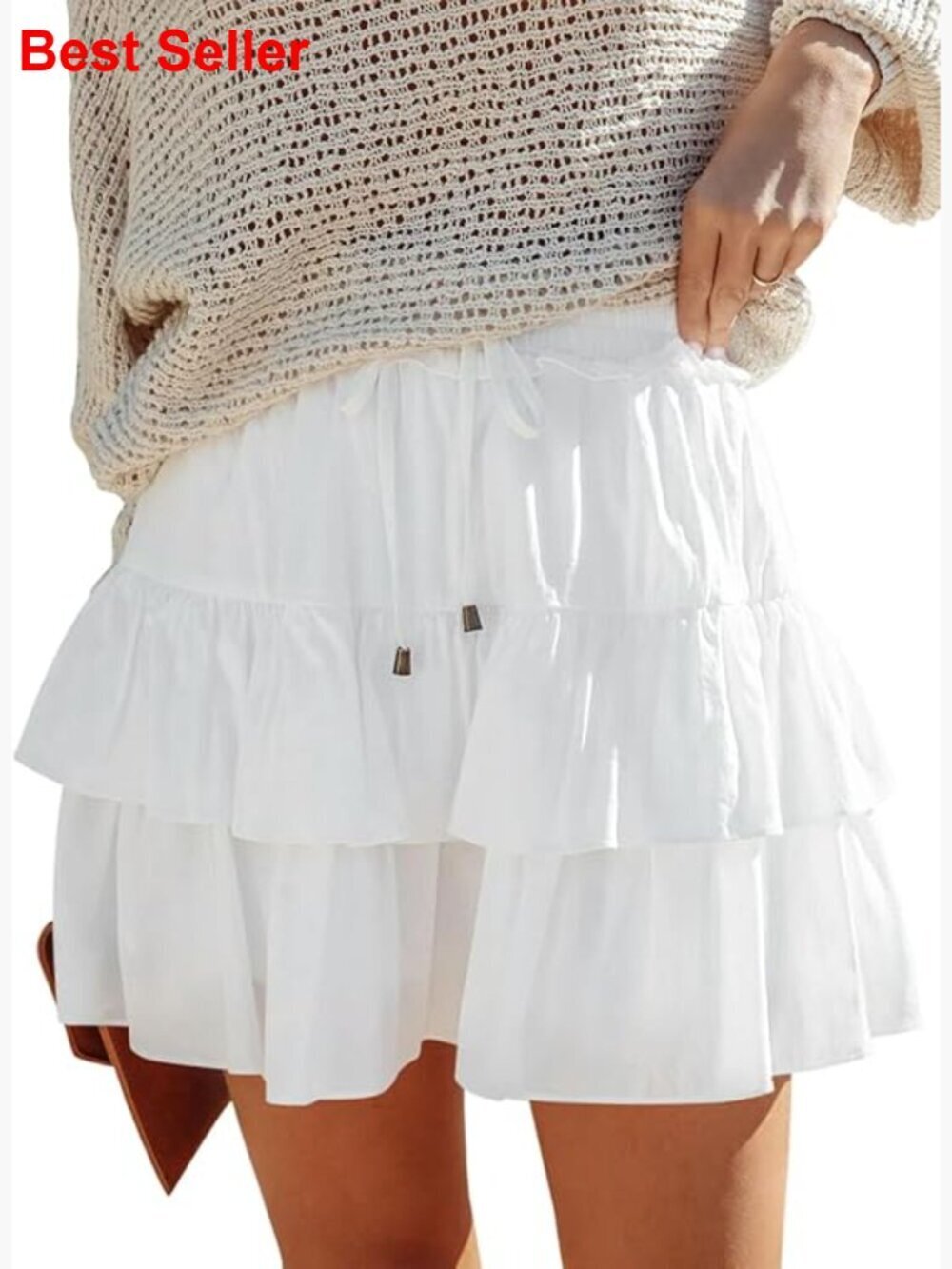 Flowy Ruffled Tiered Skorts High Waist Casual Comfy Shorts